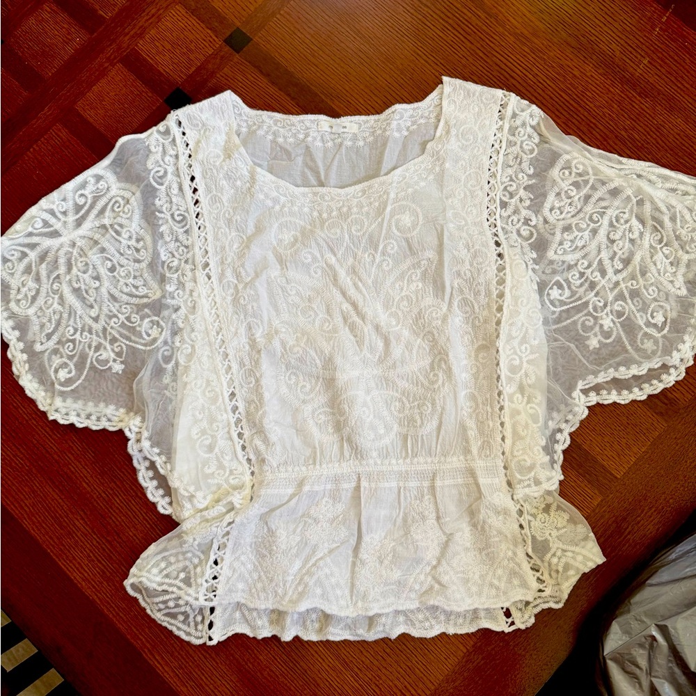 Elegant White Lace Blouse